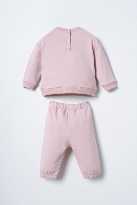 U.S. Polo Assn. Nakışlı Kız Bebek Pamuklu Pembe Uzun Kol Pijama Takım USB3245-C-V3 - 4