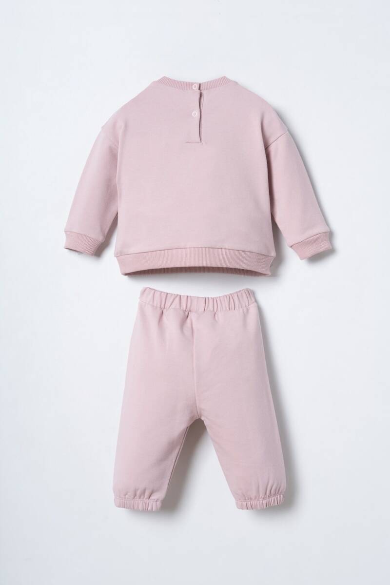 U.S. Polo Assn. Nakışlı Kız Bebek Pamuklu Pembe Uzun Kol Pijama Takım USB3245-C-V3 - 4