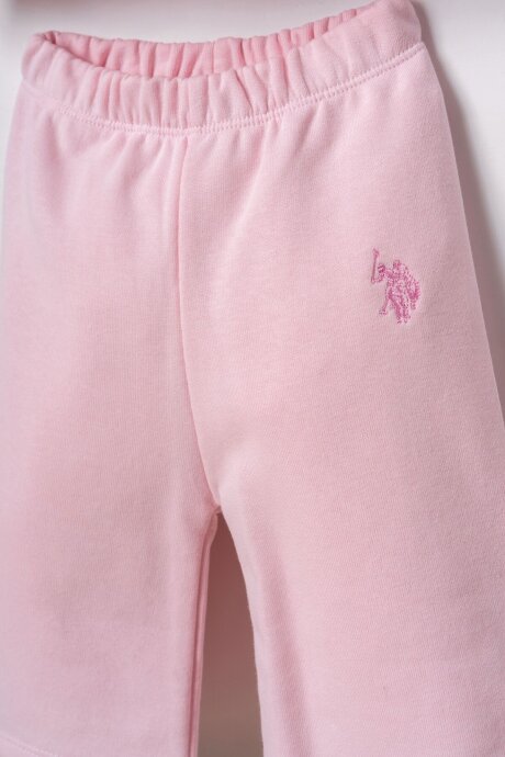 U.S. Polo Assn. Nakışlı Kız Bebek Pembe Uzun Kol Pijama Takım USB3246-C-V2 - 3
