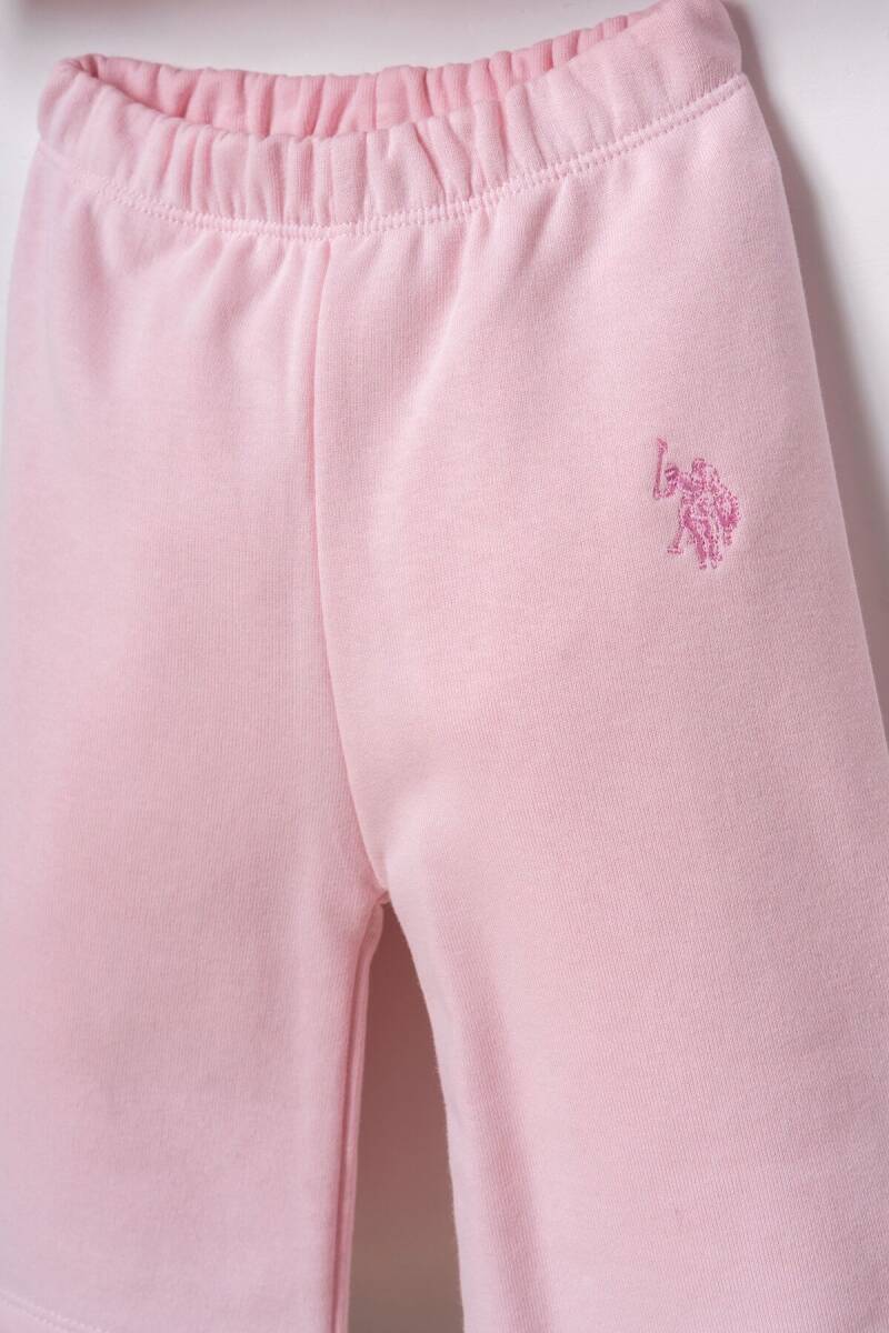 U.S. Polo Assn. Nakışlı Kız Bebek Pembe Uzun Kol Pijama Takım USB3246-C-V2 - 3