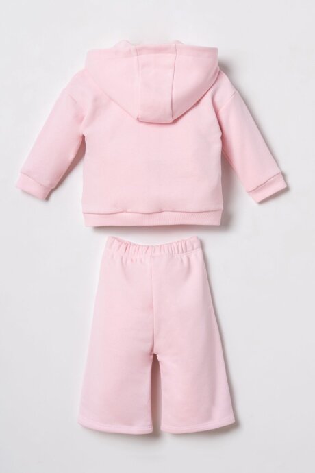 U.S. Polo Assn. Nakışlı Kız Bebek Pembe Uzun Kol Pijama Takım USB3246-C-V2 - 4