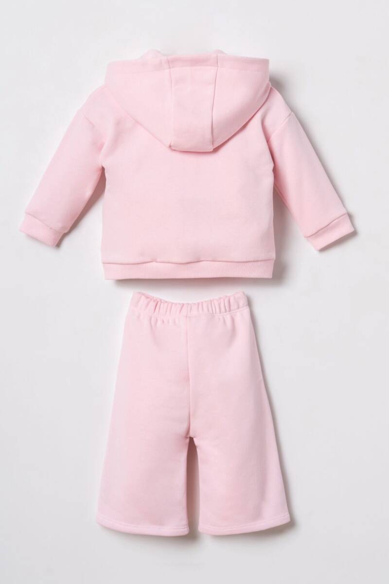 U.S. Polo Assn. Nakışlı Kız Bebek Pembe Uzun Kol Pijama Takım USB3246-C-V2 - 4
