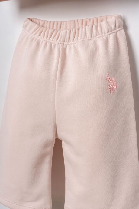 U.S. Polo Assn. Nakışlı Kız Bebek Pembe Uzun Kol Pijama Takım USB3246-C-V3 - 3