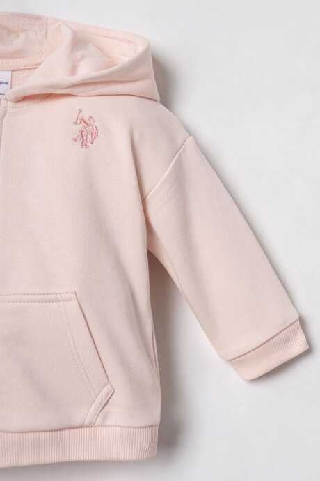 U.S. Polo Assn. Nakışlı Kız Bebek Pembe Uzun Kol Pijama Takım USB3246-C-V3 - 5