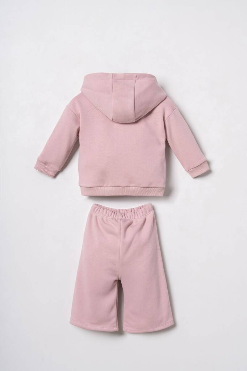 U.S. Polo Assn. Nakışlı Kız Bebek Pembe Uzun Kol Pijama Takım USB3246-C-V4 - 4