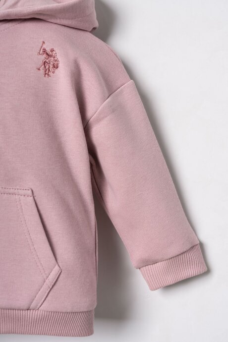 U.S. Polo Assn. Nakışlı Kız Bebek Pembe Uzun Kol Pijama Takım USB3246-C-V4 - 6