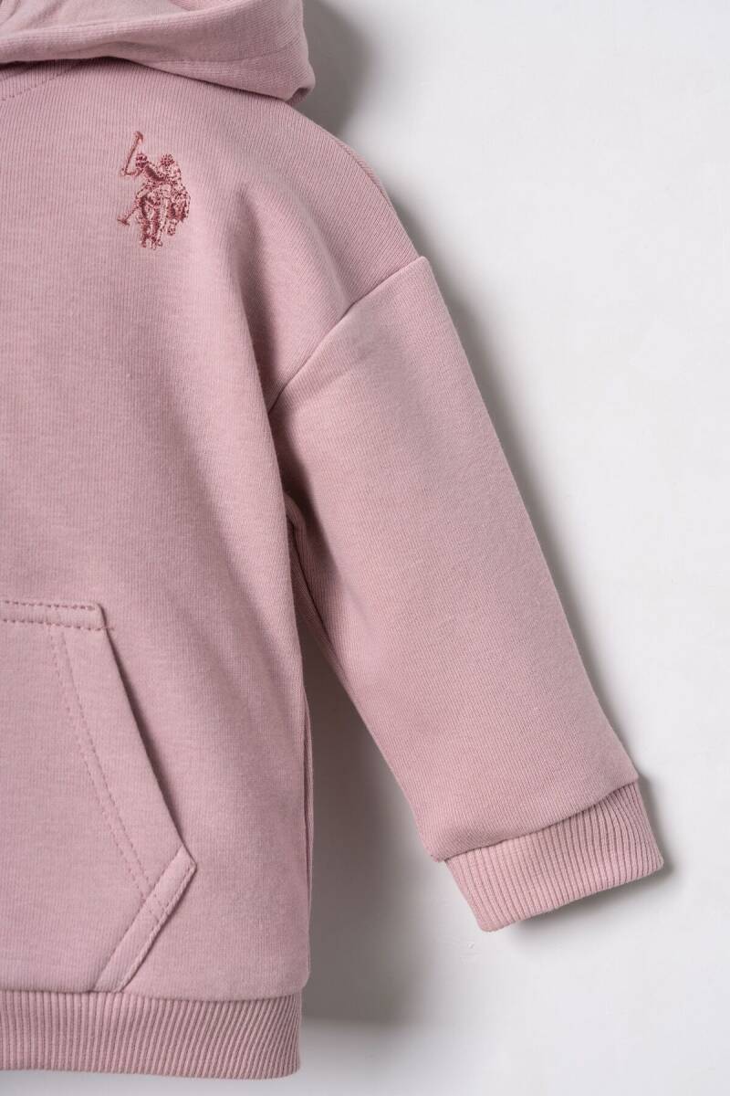 U.S. Polo Assn. Nakışlı Kız Bebek Pembe Uzun Kol Pijama Takım USB3246-C-V4 - 6