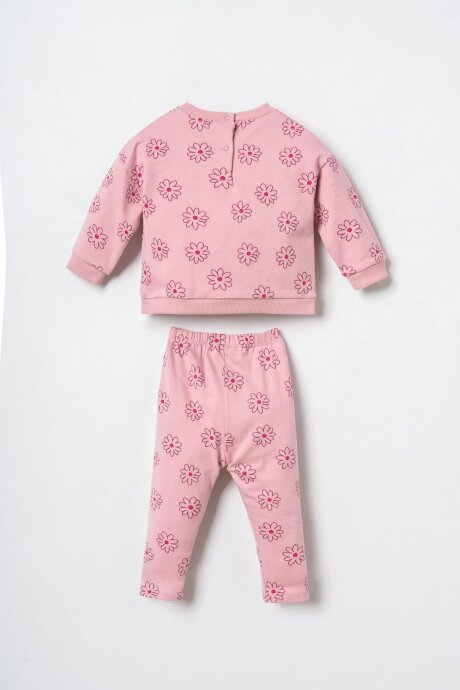 U.S. Polo Assn. Nakışlı Kız Bebek Pamuklu Pembe Uzun Kol Pijama Takım USB3247-C-V1 - 4