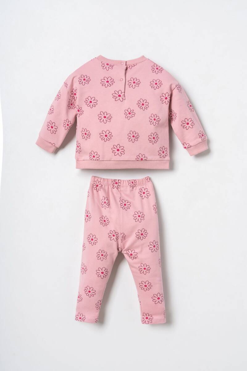 U.S. Polo Assn. Nakışlı Kız Bebek Pamuklu Pembe Uzun Kol Pijama Takım USB3247-C-V1 - 4