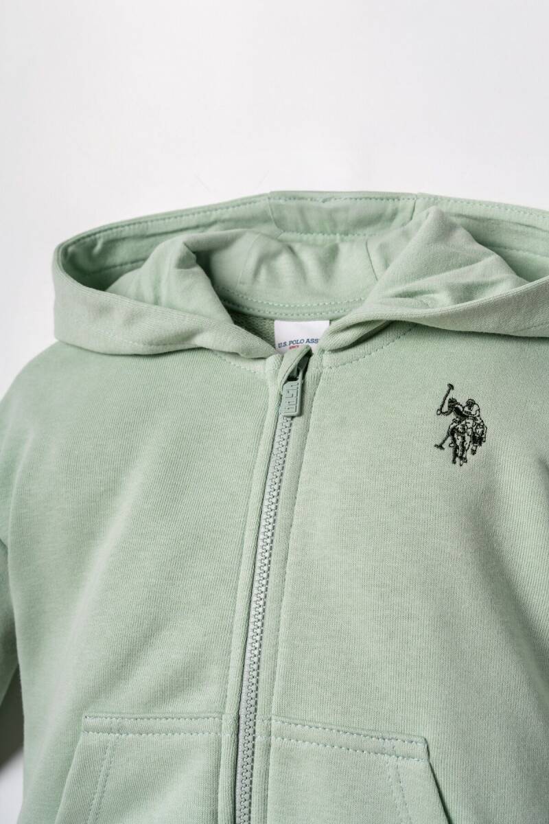 U.S. Polo Assn. Nakışlı Kız Bebek Yeşil Uzun Kol Pijama Takım USB3246-C-V1 - 2