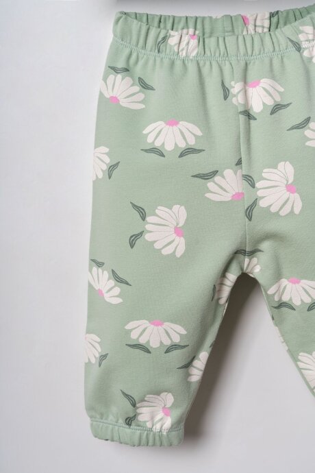 U.S. Polo Assn. Nakışlı Kız Bebek Pamuklu Yeşil Uzun Kol Pijama Takım USB3259-C-V1 - 3