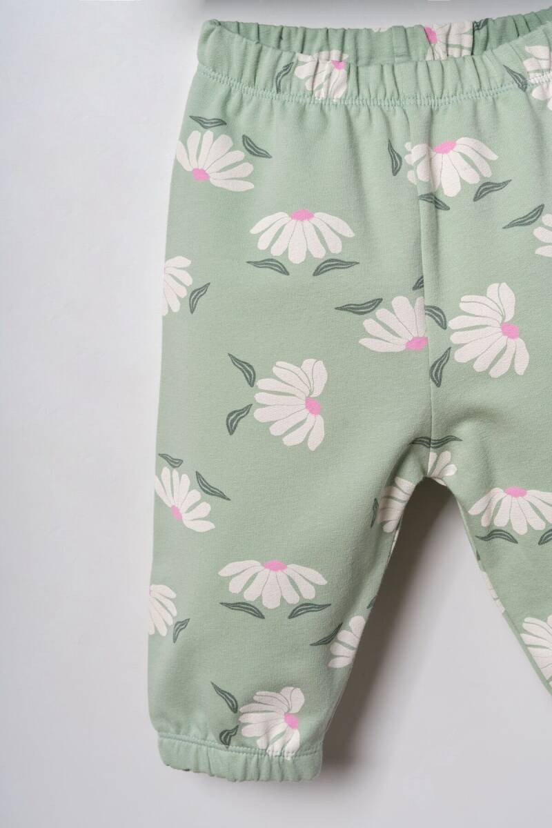 U.S. Polo Assn. Nakışlı Kız Bebek Pamuklu Yeşil Uzun Kol Pijama Takım USB3259-C-V1 - 3