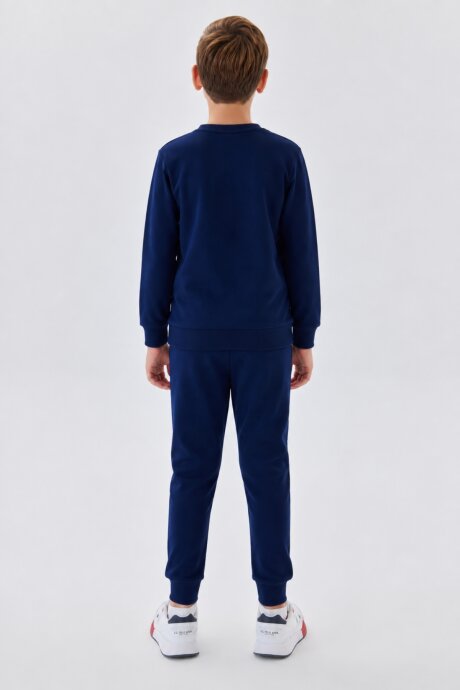 U.S. Polo Assn. Erkek Çocuk Bisiklet Yaka Pigment Baskılı Kışlık Regular Fit Lacivert Eşofman Takımı US2135-C-V5 - 3