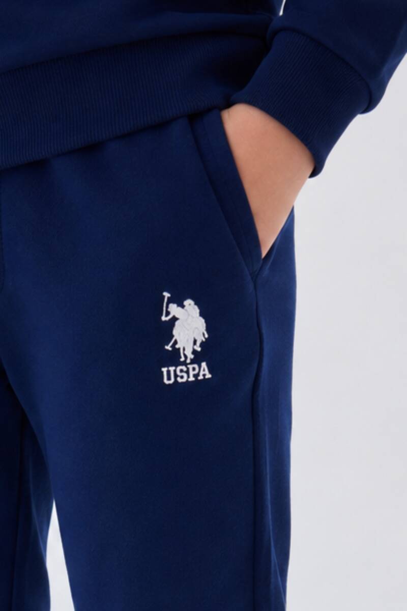 U.S. Polo Assn. Erkek Çocuk Bisiklet Yaka Pigment Baskılı Kışlık Regular Fit Lacivert Eşofman Takımı US2135-C-V5 - 4