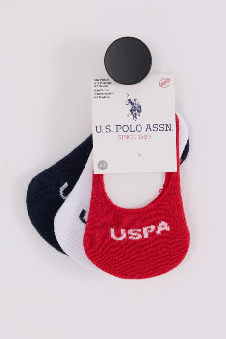 U.S. Polo Assn. Erkek Bebek Pamuklu Pigment Baskılı Yazlık Regular Fit Beyaz Çorap USB2601-C-V1 - 3