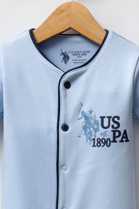 U.S. Polo Assn. Erkek Bebek Pamuklu Kışlık Regular Fit Mavi Tulum USB2541-C-V1 (1)