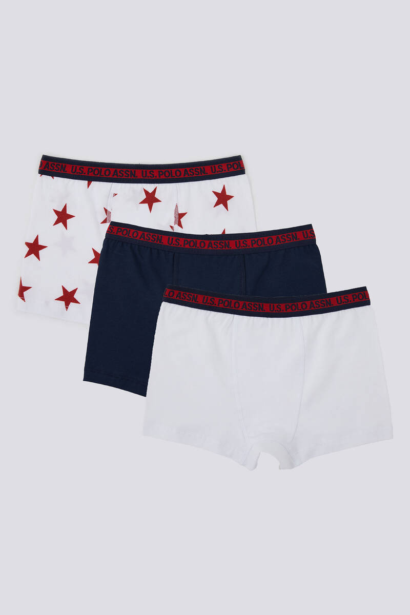 U.S. Polo Assn. Erkek Çocuk Beyaz Boxer
