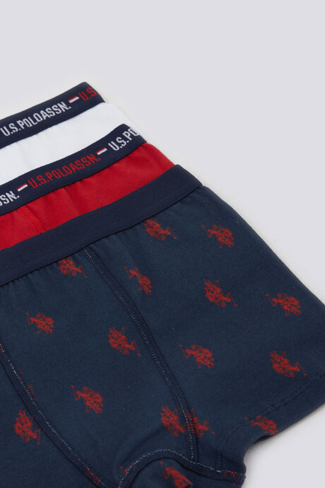 U.S. Polo Assn. Erkek Çocuk Pamuklu Pigment Baskılı Kışlık Regular Fit Kırmızı Boxer US1374-C-V2 (1)