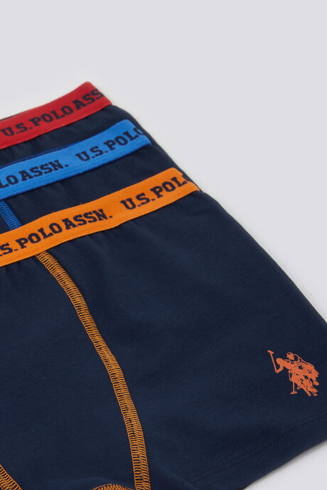 U.S. Polo Assn. Erkek Çocuk Pamuklu Pigment Baskılı Kışlık Regular Fit Lacivert Boxer US1370-C-V1 (1)