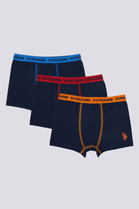 U.S. Polo Assn. Erkek Çocuk Pamuklu Pigment Baskılı Kışlık Regular Fit Lacivert Boxer US1370-C-V1