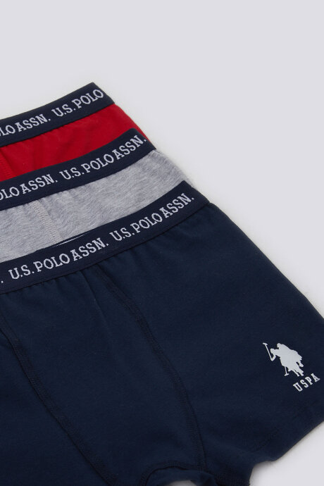 U.S. Polo Assn. Erkek Çocuk Pamuklu Pigment Baskılı Kışlık Regular Fit Krem Boxer US1371-C-V1 (1)
