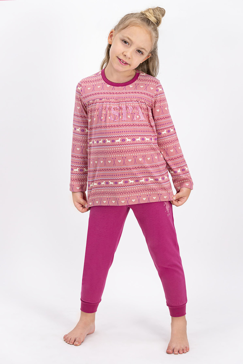 U.S. Polo Assn - U.S. Polo Assn Lisanslı Pembe Kız Çocuk Pijama Takımı
