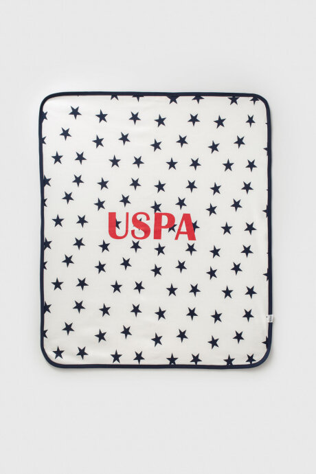 U.S. Polo Assn. Erkek Bebek Pamuklu Pigment Baskılı Kışlık Regular Fit Beyaz Battaniye USB2642-C-V1