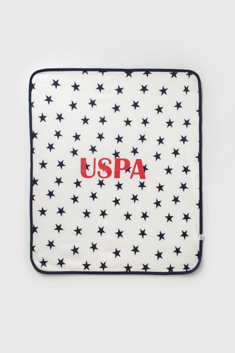 U.S. Polo Assn. Erkek Bebek Pamuklu Pigment Baskılı Kışlık Regular Fit Beyaz Battaniye USB2642-C-V1 - 1