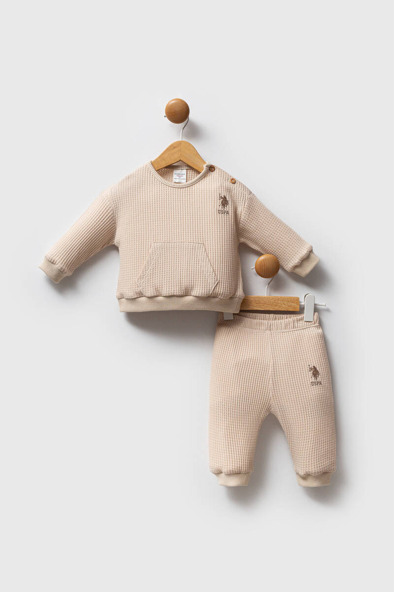 U.S. Polo Assn Erkek Bebek Krem Takım