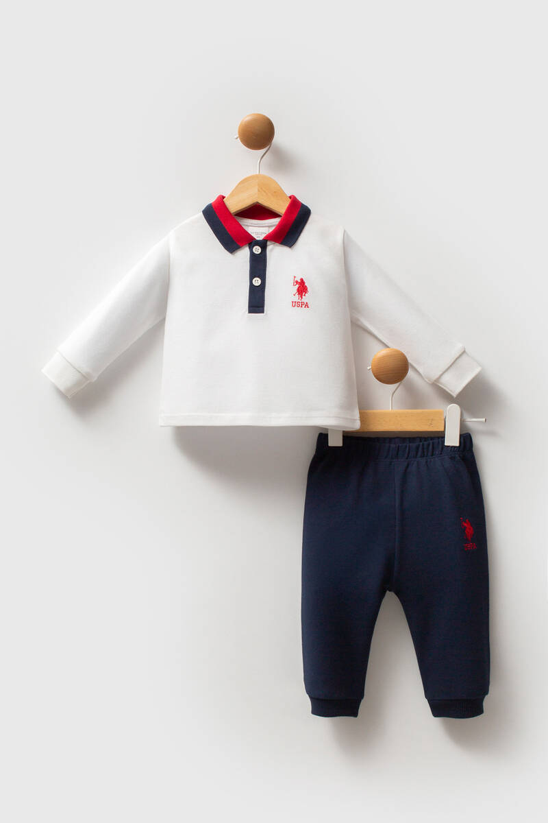 U.S. Polo Assn Erkek Bebek Beyaz Takım