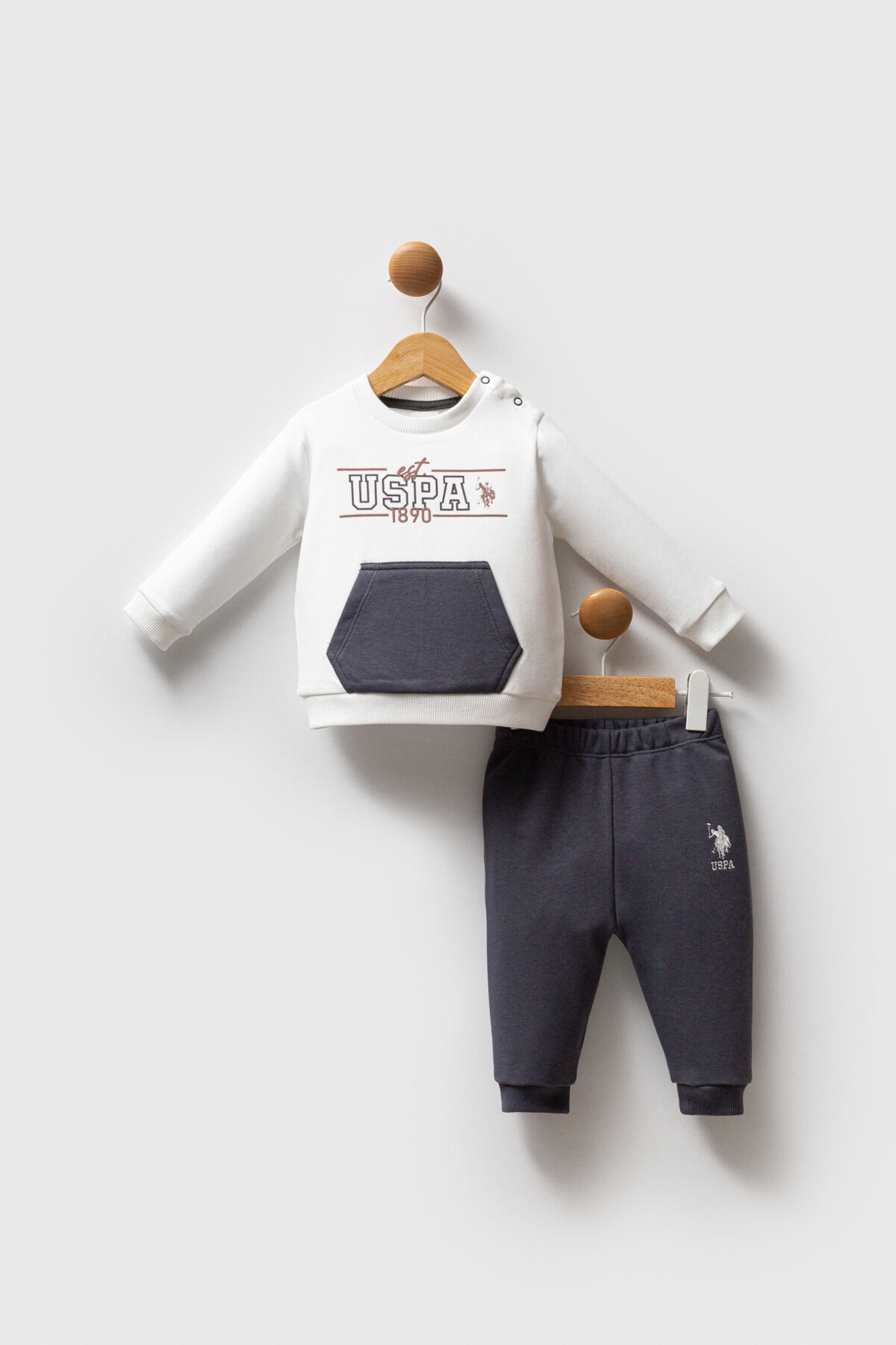 U.S. Polo Assn Erkek Bebek Beyaz Takım
