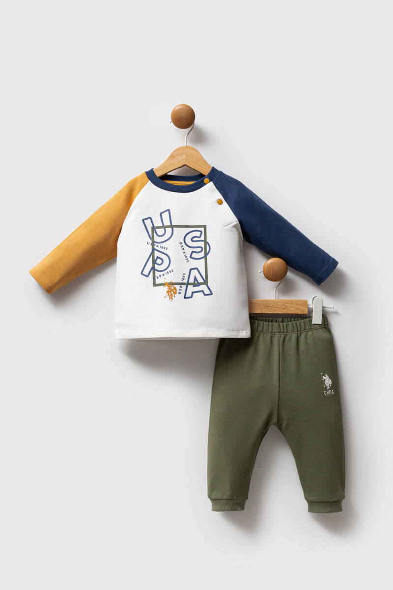 U.S. Polo Assn Erkek Bebek Sarı Takım