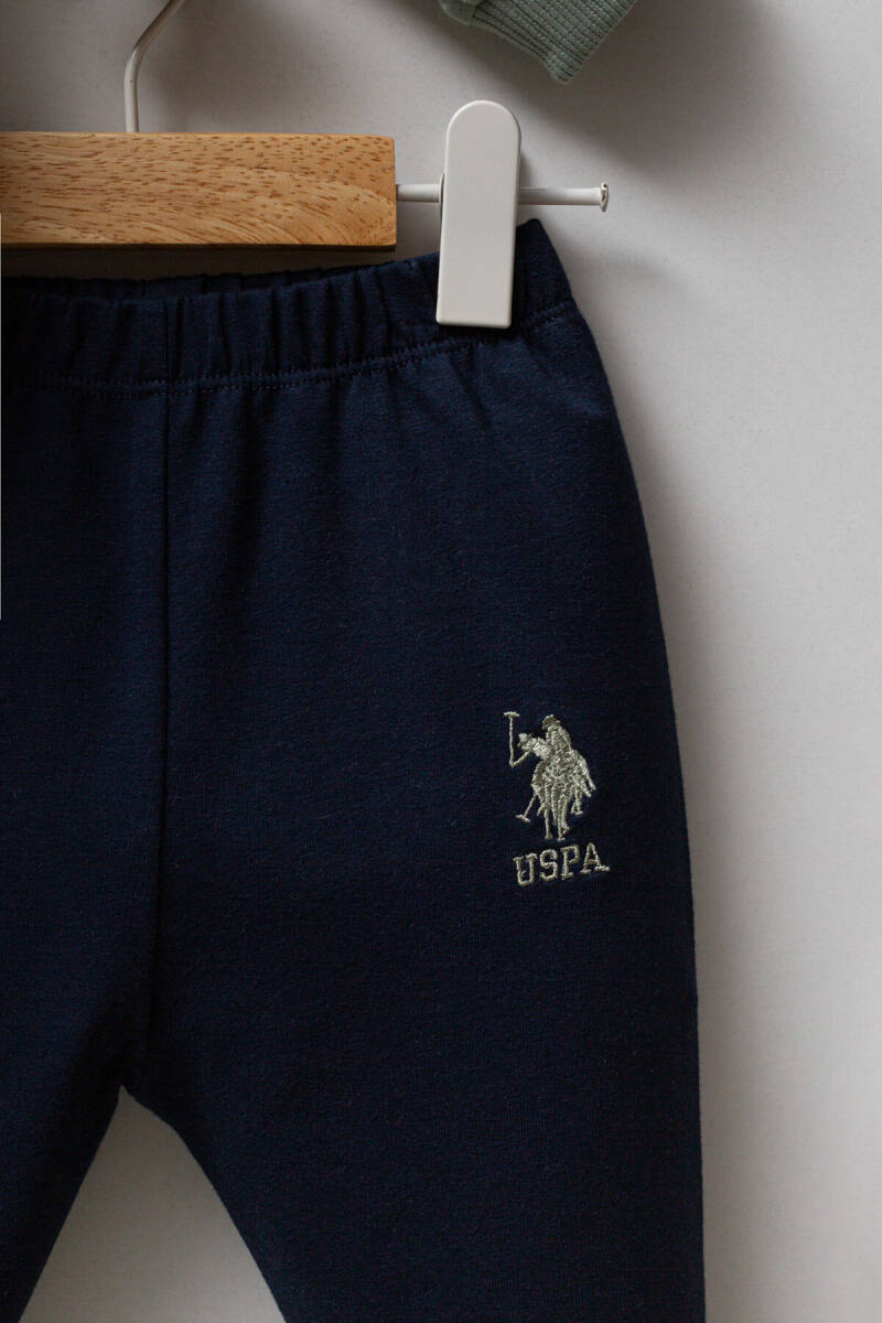 U.S. Polo Assn. Erkek Bebek Pamuklu Kışlık Regular Fit Yeşil Bebek Takımı USB2556-C-V1 - 3