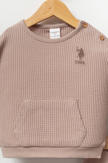 U.S. Polo Assn. Erkek Bebek Kışlık Regular Fit Kahverengi Bebek Takımı USB2589-C-V2 - 2