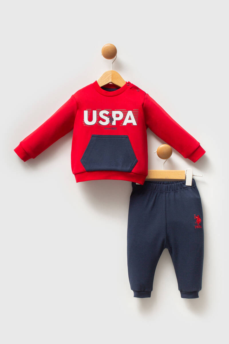 U.S. Polo Assn Erkek Bebek Kırmızı Takım