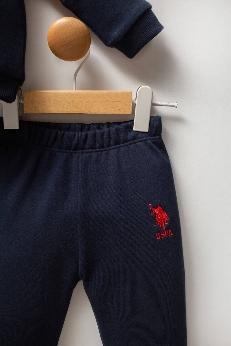 U.S. Polo Assn. Erkek Bebek Pamuklu Kışlık Regular Fit Lacivert Bebek Takımı USB2550-C-V2 - 3