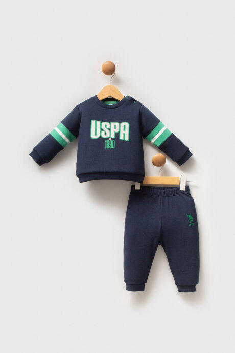 U.S. Polo Assn. Erkek Bebek Kışlık Regular Fit Lacivert Bebek Takımı USB2550-C-V1 - 1