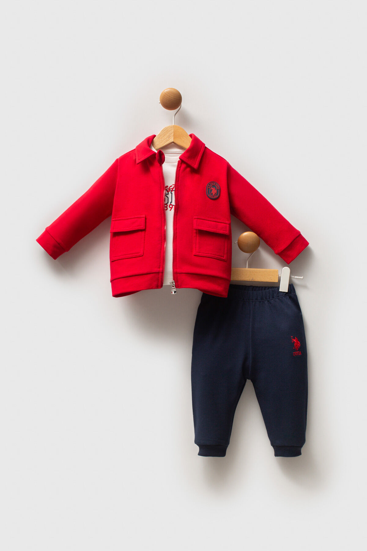 U.S. Polo Assn Erkek Bebek Kırmızı Takım