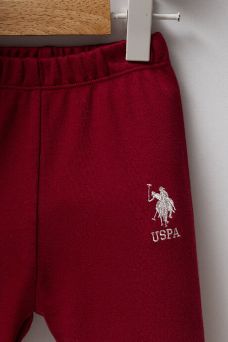 U.S. Polo Assn. Erkek Bebek Pamuklu Kışlık Regular Fit Bordo Bebek Takımı USB2533-C-V1 - 5