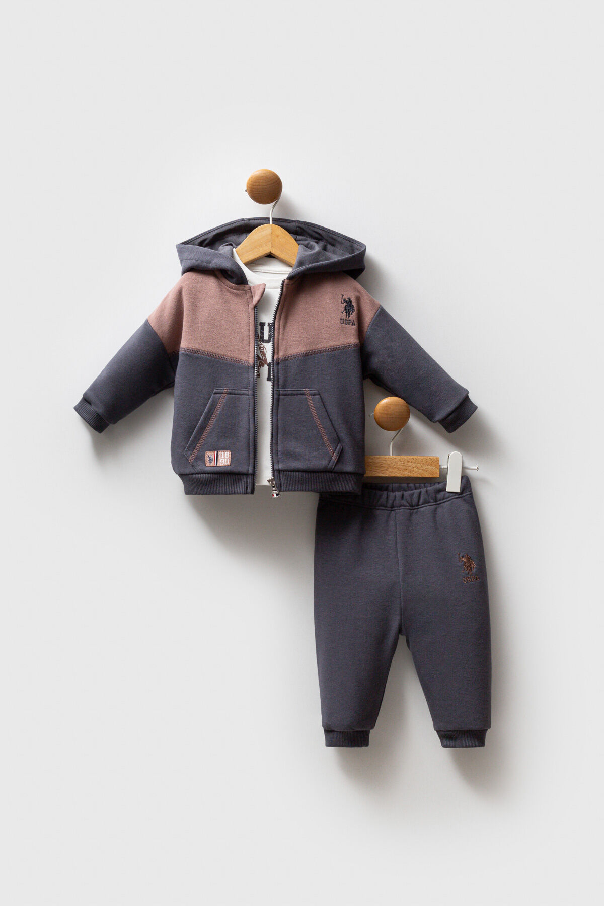 U.S. Polo Assn Erkek Bebek Antrasit Takım
