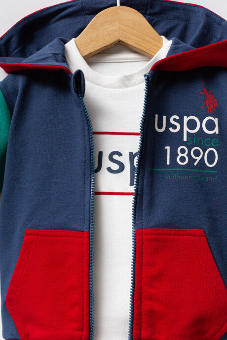 U.S. Polo Assn. Erkek Bebek Pamuklu Kışlık Regular Fit Mavi Bebek Takımı USB2574-C-V1 (1)
