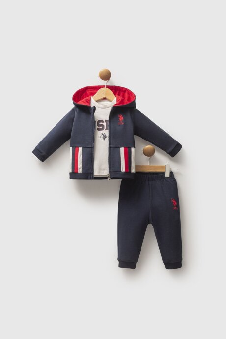 U.S. Polo Assn. Erkek Bebek Kışlık Regular Fit Lacivert Bebek Takımı USB2537-C-V1 - 1