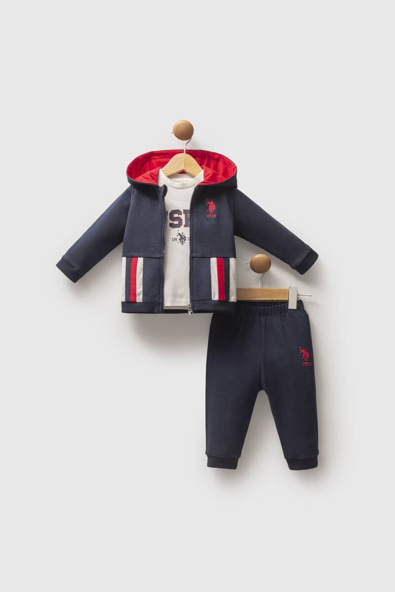 U.S. Polo Assn. Erkek Bebek Kışlık Regular Fit Lacivert Bebek Takımı USB2537-C-V1 - 1