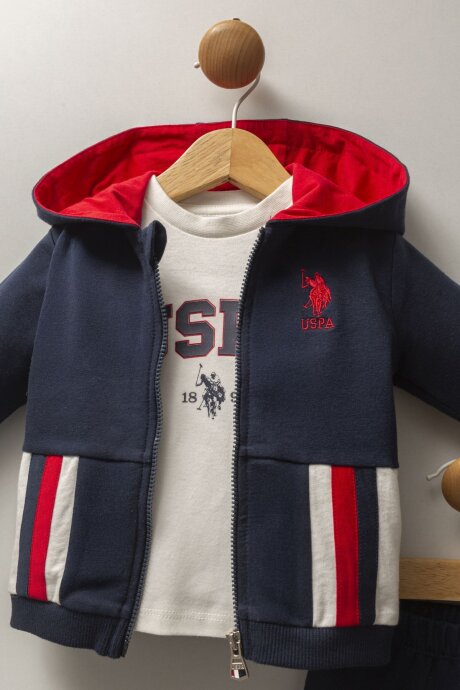 U.S. Polo Assn. Erkek Bebek Kışlık Regular Fit Lacivert Bebek Takımı USB2537-C-V1 - 4