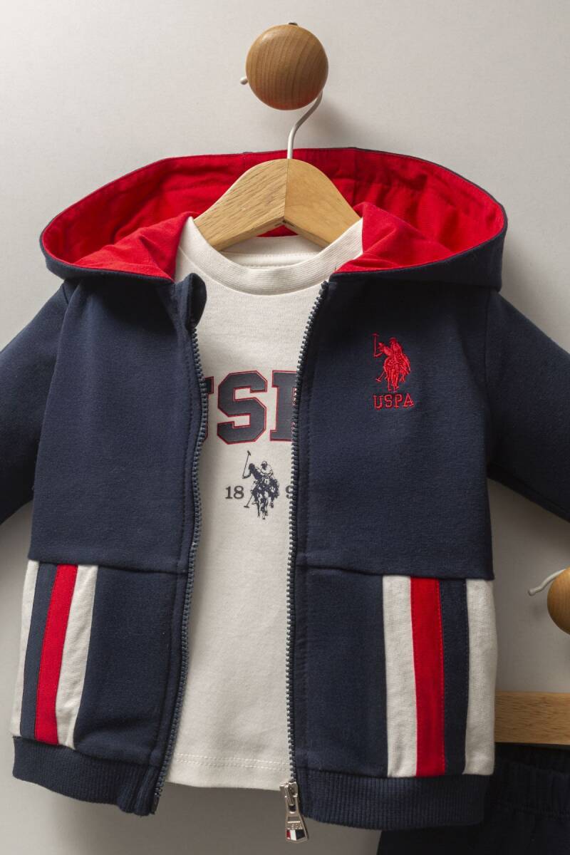 U.S. Polo Assn. Erkek Bebek Kışlık Regular Fit Lacivert Bebek Takımı USB2537-C-V1 - 4