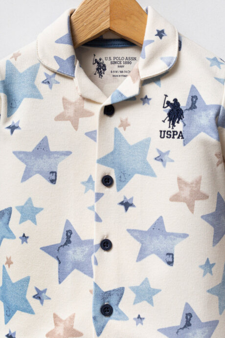 U.S. Polo Assn. Erkek Bebek Kışlık Regular Fit Krem Bebek Takımı USB2526-C-V1 - 2