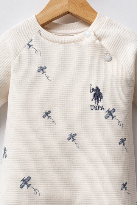 U.S. Polo Assn. Erkek Bebek Kışlık Regular Fit Krem Tulum USB2604-C-V1 - 2