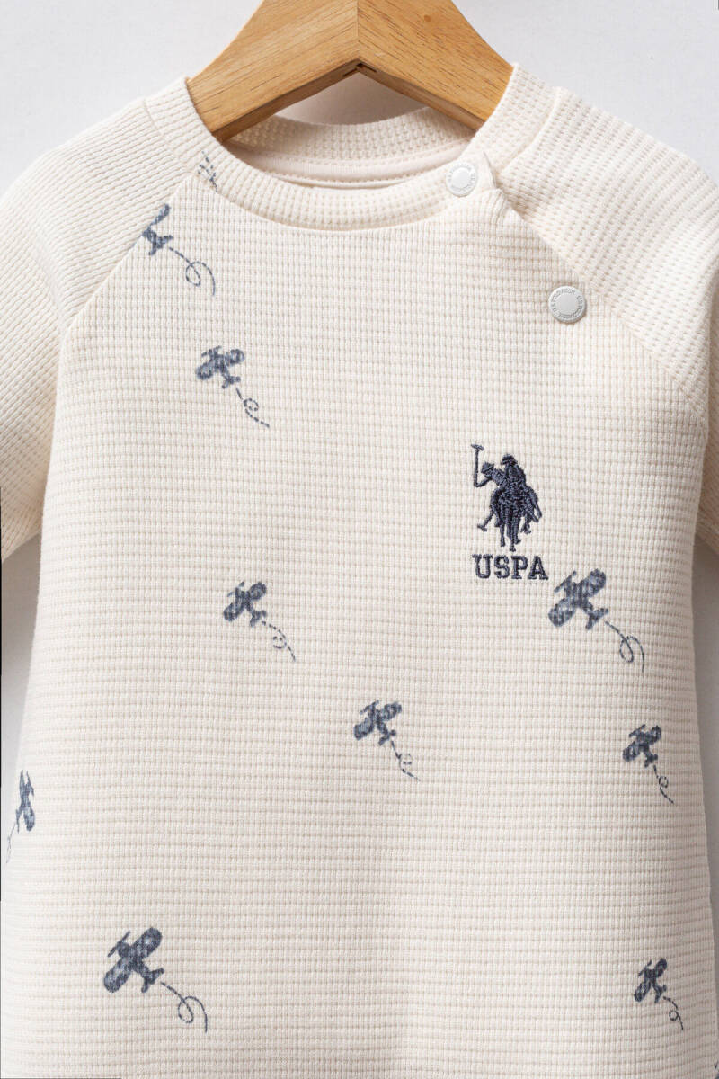 U.S. Polo Assn. Erkek Bebek Kışlık Regular Fit Krem Tulum USB2604-C-V1 - 2