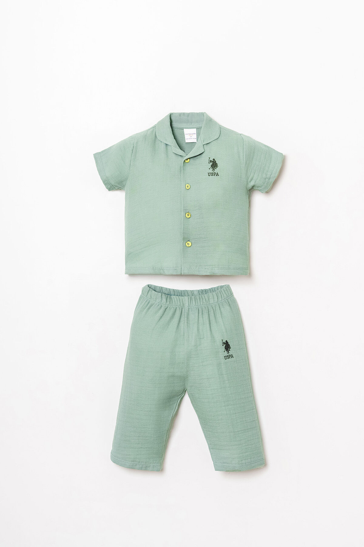 U.S Polo Assn Erkek Bebek Yeşil 2'li Takım