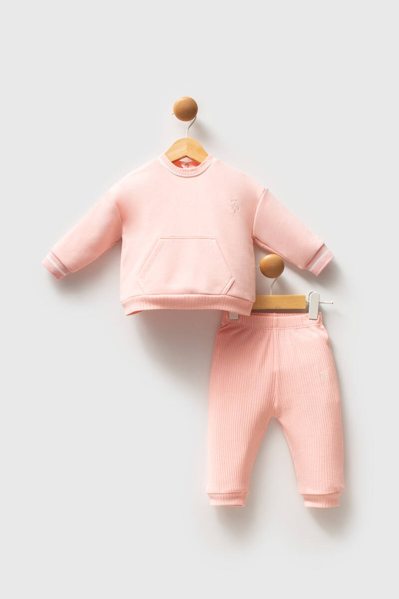 U.S. Polo Assn Kız Bebek Pembe Bebek Takımları